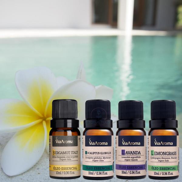 Kit 4 Óleo Essencial 100% Puro Via Aroma Relax Imagem de Kit 4 Óleo Essencial 100% Puro Via Aroma Relax