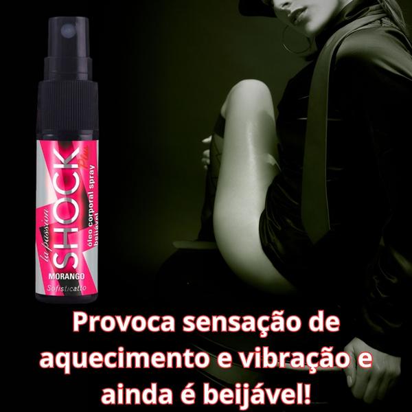 Imagem de Kit 4 Óleo Spray Shock Plus Morango