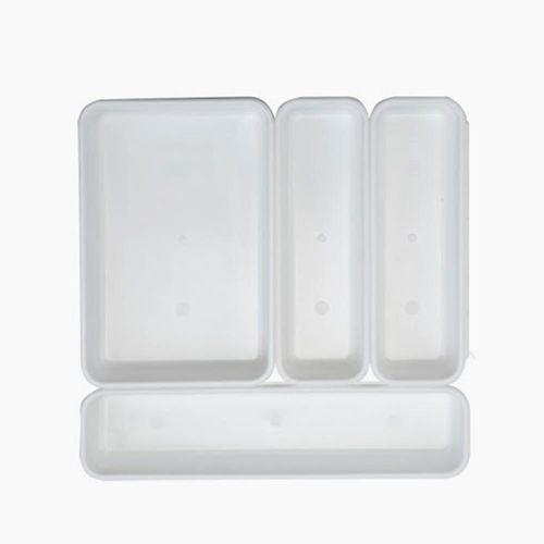 Imagem de Kit 4 Organizador Modular De Gavetas Divisor Porta Talheres Cozinha