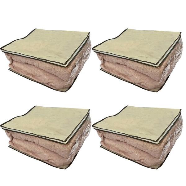 Kit 4 Organizador Para Guarda Roupa Multiuso Marfim G - 123 Organizei Imagem de Kit 4 Organizador Para Guarda Roupa Multiuso Marfim G