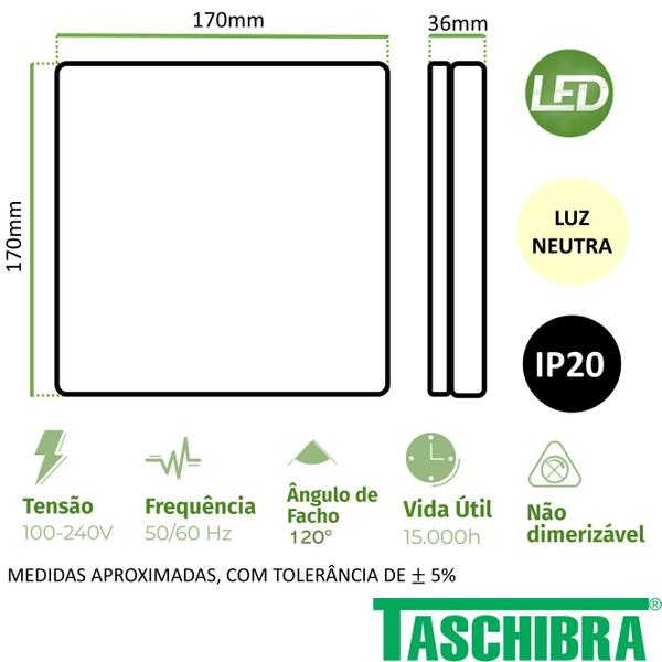 Imagem de Kit 4 Painel Plafon Quadrado Sobrepor 24w Borda Infinita 4000K