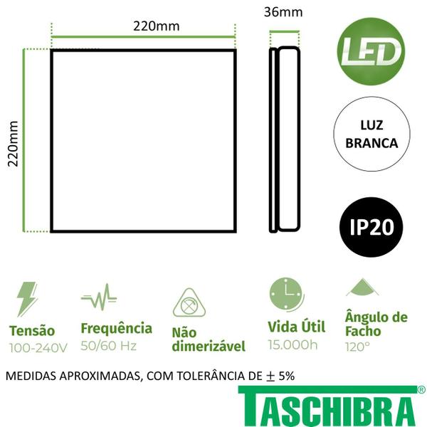 Imagem de Kit 4 Painel Plafon Quadrado Sobrepor 36w Borda Infinita 6500K