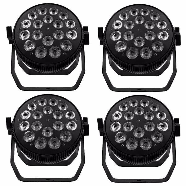 Imagem de Kit 4 Par Led Indoor Slim Briwax 18X12W Rgbw - Bx 341