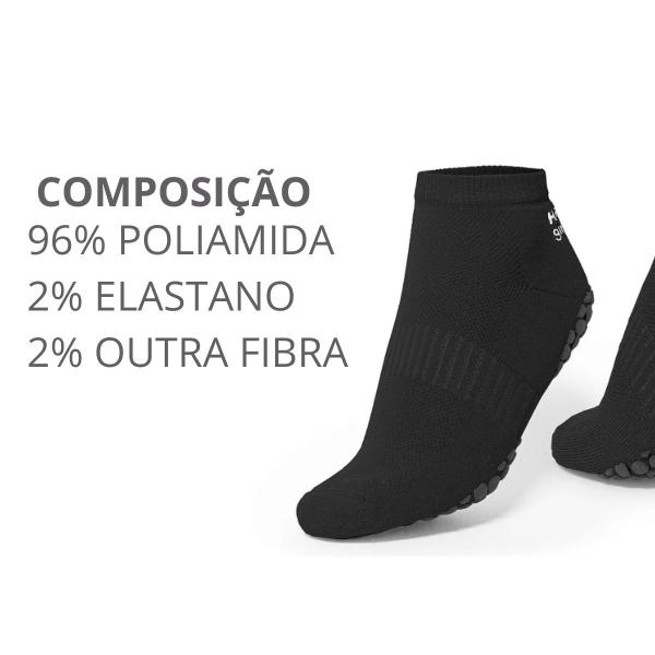 Imagem de Kit 4 Pares de Meias Esportiva Hidroginástica Antiderrapante