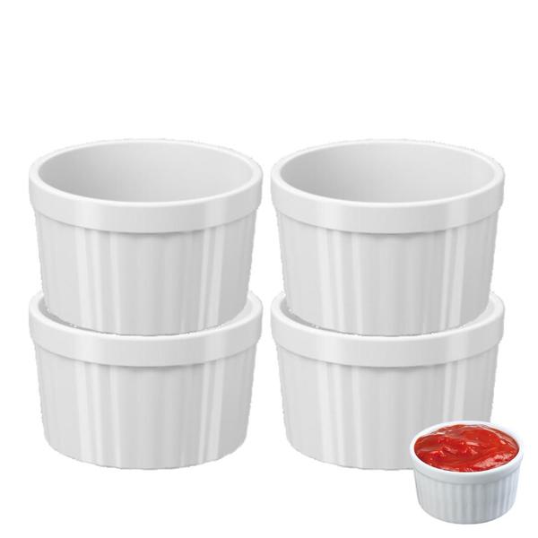 Imagem de Kit 4 pcs Molheira Ramekin Potinhos Pote Molho Petisco Coza 150ml Tigela Bowl Uno