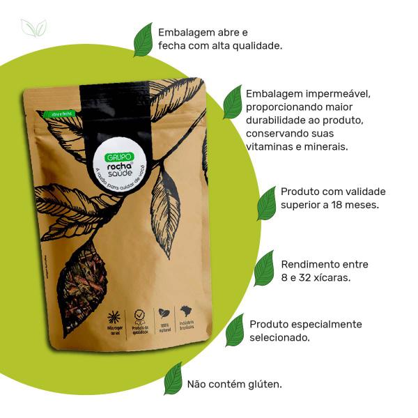 Kit 4 pct Chá de Melissa Lippia - Lippia geminata H.B.K. - 100g - Rocha Saúde Imagem de Kit 4 pct Chá de Melissa Lippia - Lippia geminata H.B.K. - 100g