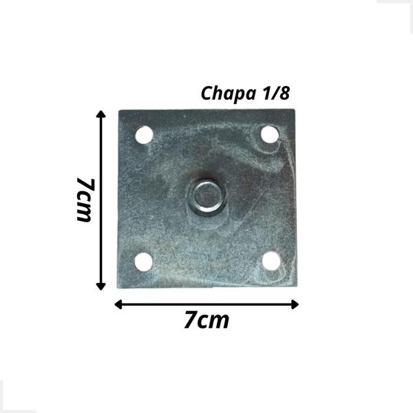 Imagem de Kit 4 Pé Nivelador Mesa Bilhar Snooker Sinuca Com Chapa Nº2