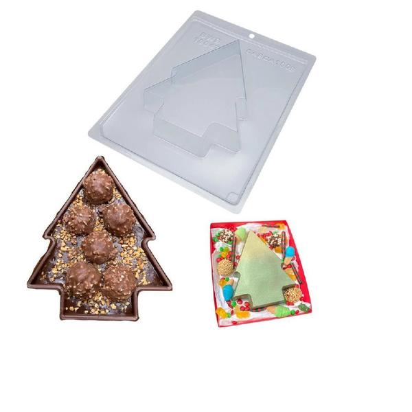 Imagem de Kit 4 Peças Forma Especial Chocolate Árvore De Natal-BWB