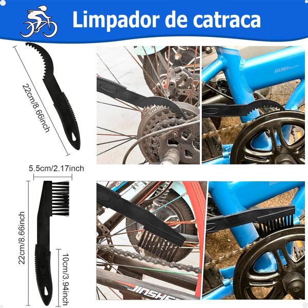 Imagem de Kit 4 Peças Máquina e Escovas para Limpeza Corrente Bicicleta Bike Lorben  GT6353