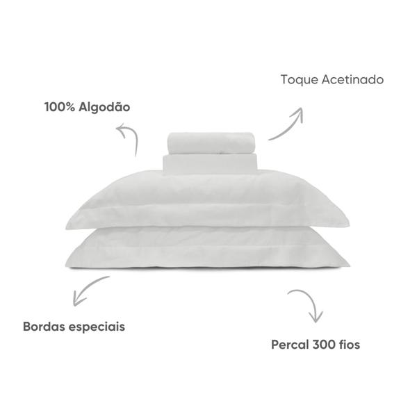 Imagem de Kit 4 Peças Para Cama King - Luxo 300 Fios