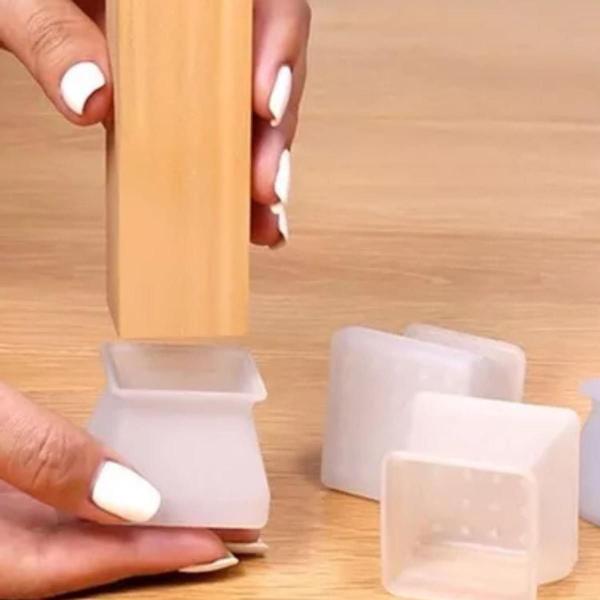 Kit 4 Peças Proteção De Silicone Para Mesa E Pé De Cadeira Sem Barulho Ruido - New Kit 4 Peças Proteção De Silicone Para Mesa E Pé De Cadeira Sem Barulho Ruido - New