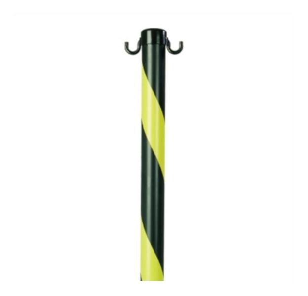 Imagem de Kit 4 Pedestal 90Cm Zebrado Para Sinalização Preto/Amarelo