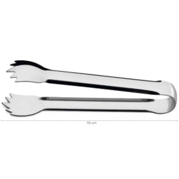 Imagem de Kit 4 Pegadores de Gelo Inox 18cm para Buffets Frutas Frios Multiuso Pequenos