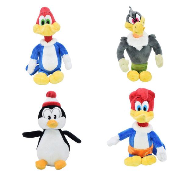 Imagem de Kit 4 Pelúcias Turma do Pica-Pau Brinquedo Coleção Infantil Presente Ursinho Macio Beanie Babies Ty Desenho Personagens