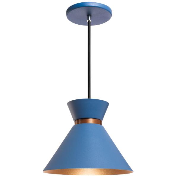 Imagem de Kit 4 Pendente Lustre Luminária Berlin 15cm Azul