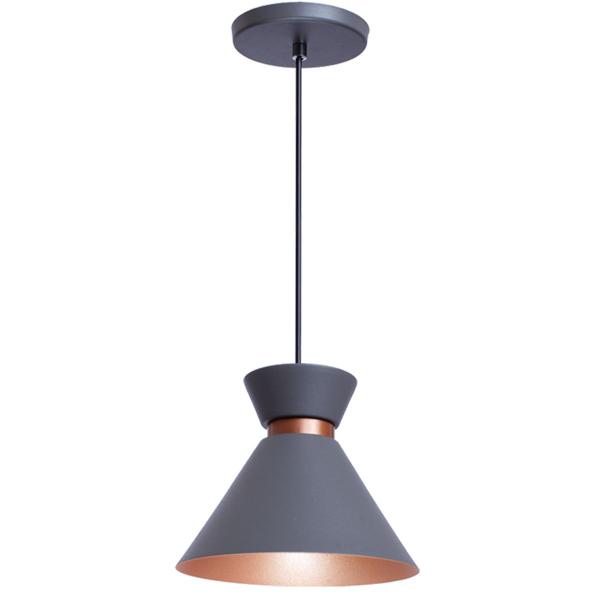 Imagem de Kit 4 Pendente Lustre Luminária Berlin 15cm Cinza