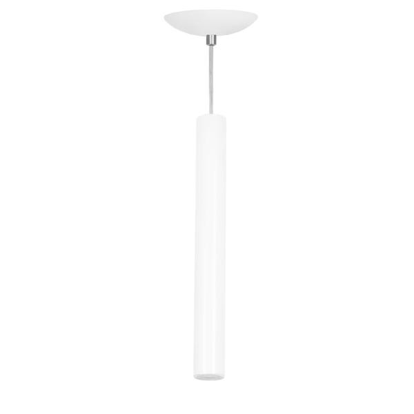 Imagem de Kit 4 Pendente Tubo Cilindro Branco 40Cm + Led 3k