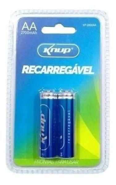 Imagem de Kit 4 Pilhas Aa Recarregável Mah 2700 Knup