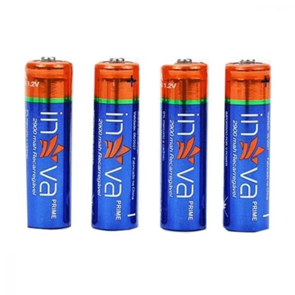 Imagem de KIT 4 pilhas recarregável inova AAA 1.2V 1300 mAh cell12079