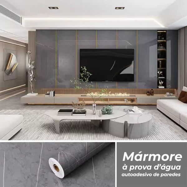 Imagem de Kit 4 Placa Adesiva Parede Rolo Painel Mármore 200x60cm Luxo