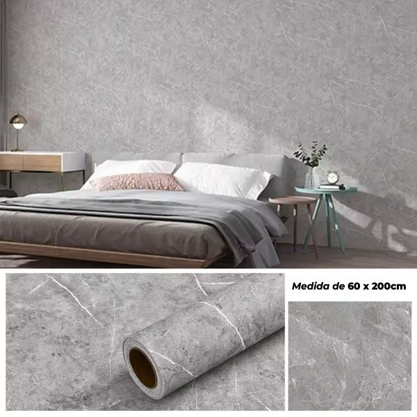 Imagem de Kit 4 Placa Adesiva Parede Rolo Painel Mármore 200x60cm Luxo