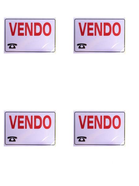 Imagem de KIT 4 PlacaS DE Sinalização 20x30 Frase: Vendo