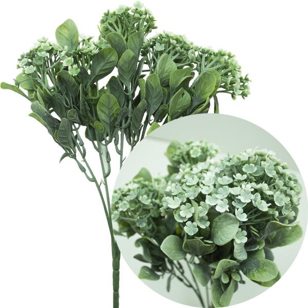 Kit 4 Plantas kalanchoe Artificiais Jardim Flor Branca 30cm - Genérico Imagem de Kit 4 Plantas kalanchoe Artificiais Jardim Flor Branca 30cm