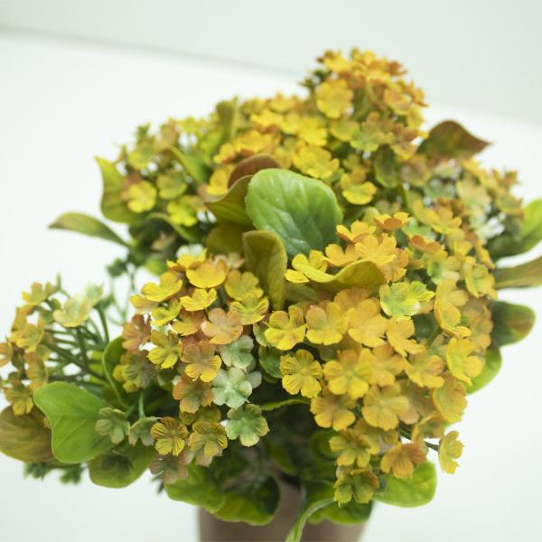 Imagem de Kit 4 Plantas Kalanchoe Artificial Amarelo Flor Jardim 30cm