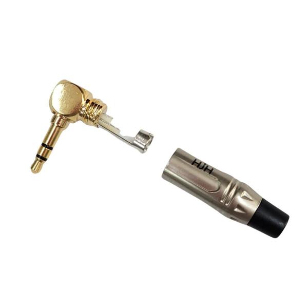 Kit 4 Plug P2 Estéreo 90º Linha Profissional Estilo Amphenol - HJH Imagem de Kit 4 Plug P2 Estéreo 90º Linha Profissional Estilo Amphenol