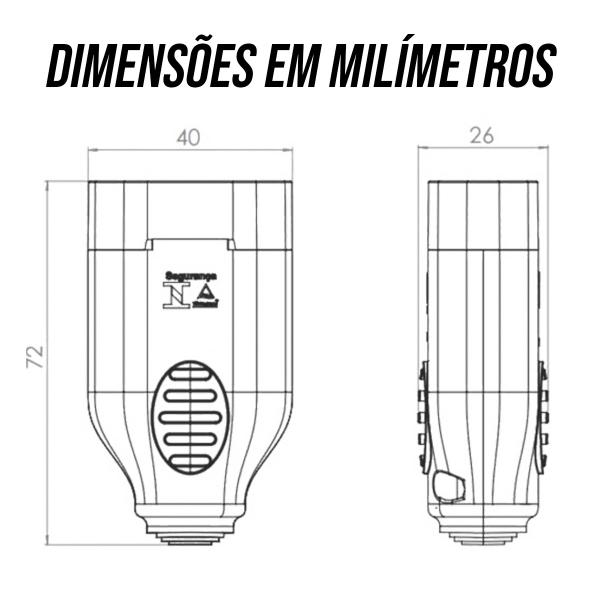 Imagem de Kit 4 plug Pino femea 2P+T 250v 20a Ilumi com 4 tomada femea