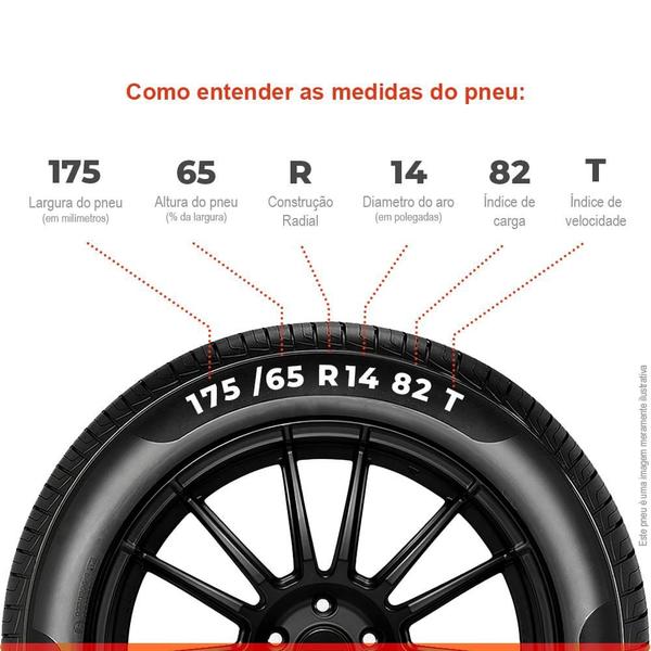 Imagem de Kit 4 Pneu Continental Aro 14 175/65R14 82T ContiPowerContact