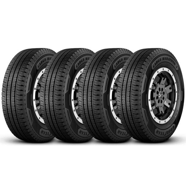 Kit 4 Pneus 185R14 Goodyear Cargo Marathon II 102/100R Aro 14
