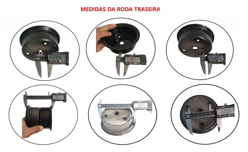 Imagem de Kit 4 Pneus +4 Câmaras+ 4 Rodas Mini Quadriciclo- 3.00 Aro 4