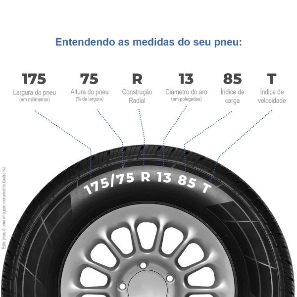 Imagem de Kit 4 Pneus Aro 13 175/75R13 85T TL Maximum DH03 Doublestar