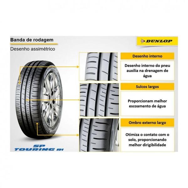 Imagem de Kit 4 Pneus Dunlop Aro 14 185/65R14 SP Touring R1 86T