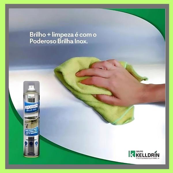 Imagem de Kit 4 Poderoso Brilha Inox Alumínio Kelldrin 300ml