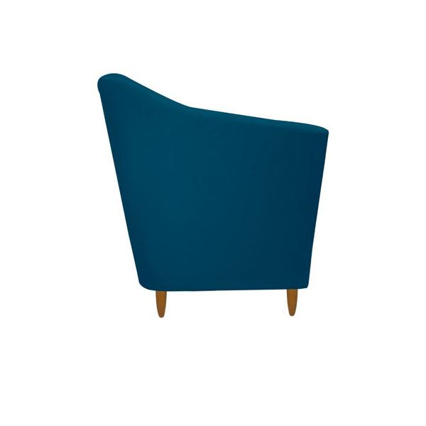 Imagem de Kit 4 Poltronas Atila Decorativa Sala Suede Azul Royal