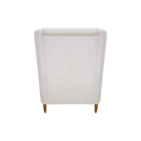 Imagem de Kit 4 Poltronas Atila Decorativa Sala Suede Branco