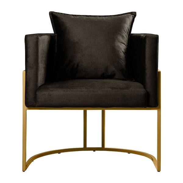 Imagem de Kit 4 Poltronas Base de Metal Dourado Decorativas Luna Veludo - Shop das Cabeceiras