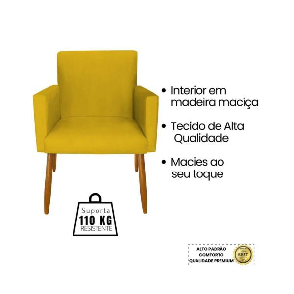 Imagem de Kit 4 Poltronas Decorativa para Recepção Sala de Estar Sala de Espera