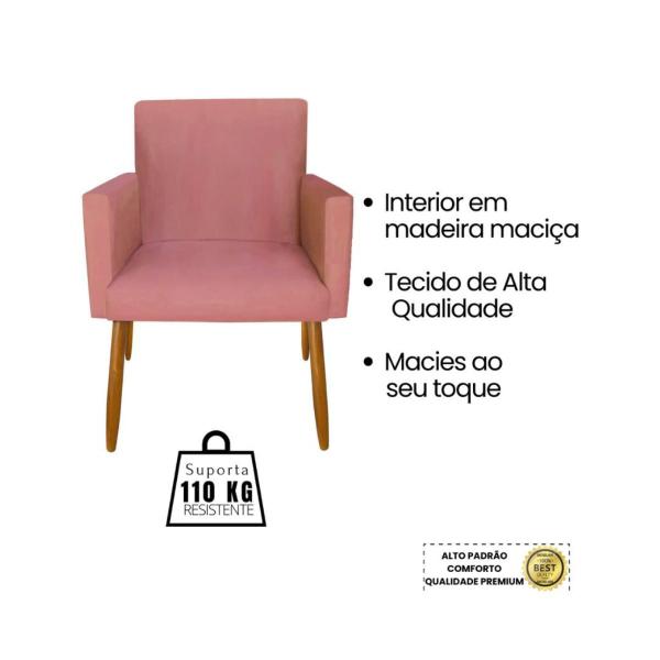 Imagem de Kit 4 Poltronas Decorativa para Recepção Sala de Estar Sala de Espera