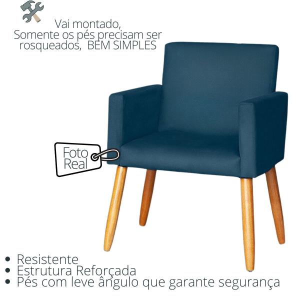 Imagem de Kit 4 Poltronas Decorativa para Sala de Espera Sala de Estar Recepção