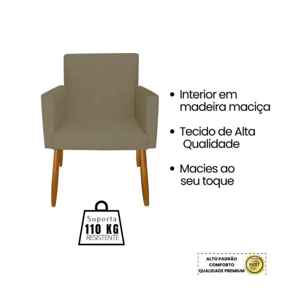 Imagem de Kit 4 Poltronas Decorativa para Sala de Espera Sala de Estar Recepção