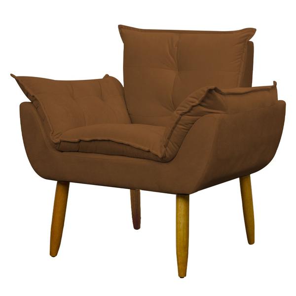 Imagem de Kit 4 Poltronas Decorativa Sala e Quarto Opala Suede Herrero