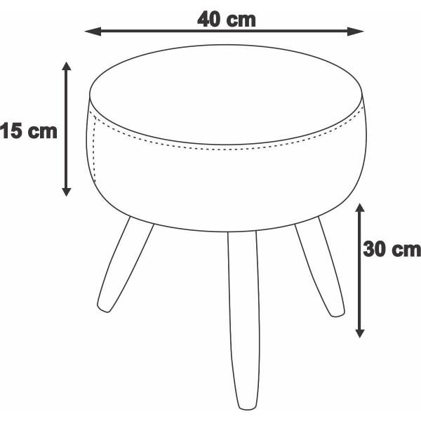 Imagem de Kit 4 Poltronas Decorativas Lara Capitonê E  Puff  Suede Bege