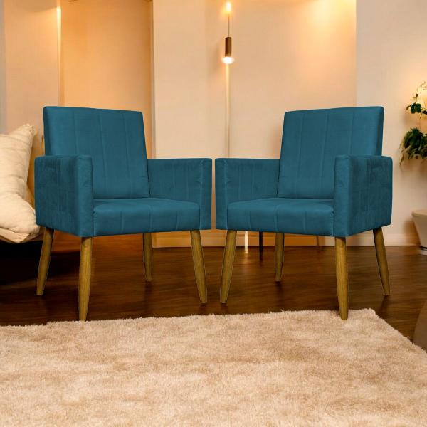 Imagem de Kit 4 Poltronas Decorativas  Mari Suede