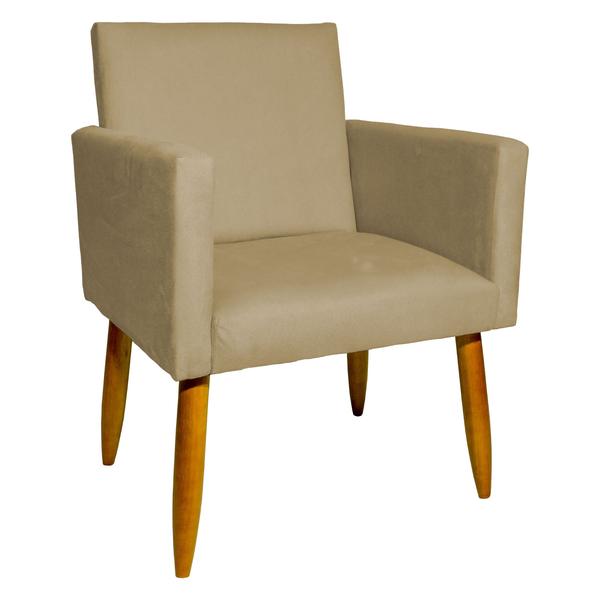 Imagem de Kit 4 Poltronas Decorativas Nina Para Sala Recepção Escritório Suede - Clique E Decore