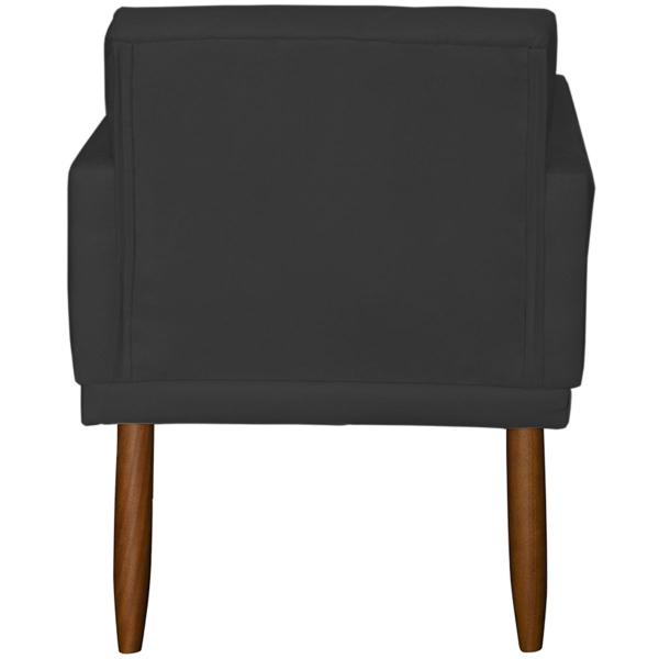 Imagem de Kit 4 Poltronas Decorativas Para Sala Beatriz Com Base Suede Cores Pé Castanho 