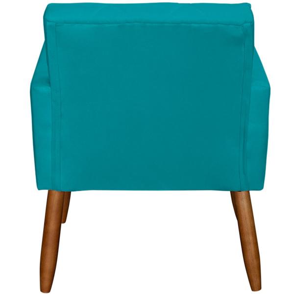 Imagem de Kit 4 Poltronas Decorativas Para Sala e Quarto Beatriz Suede Cores Pé Castanho