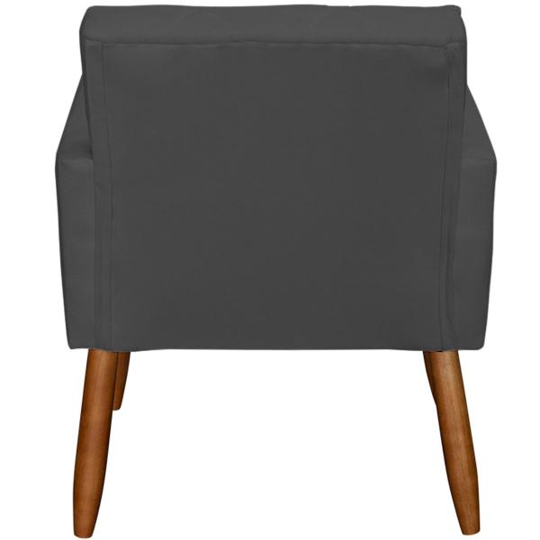 Imagem de Kit 4 Poltronas Decorativas Para Sala e Quarto Beatriz Suede Cores Pé Castanho